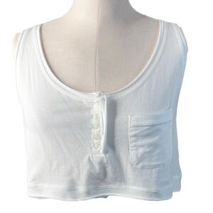 Bebe White Crop Tank. New with tags. Size PS